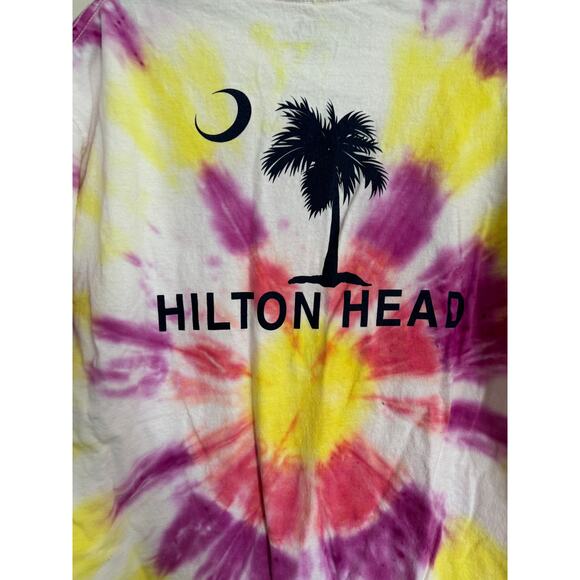 Hilton Head T Shirt Men’s Size Large Tie Dye Cotton - Picture 4 of 5